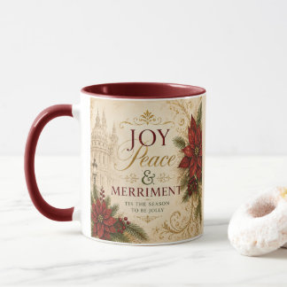 Elegant Glädje Fred & Munterhet Jul Kaffe Mugg