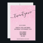Elegant Glam Glitter Rosa 21:a födelsedagen Inbjudningar<br><div class="desc">Elegant Glam Glitter Rosa 21:a födelsedagsinbjudan. Mall för minimalistisk 21-årsinbjudan med kalligrafi av elegantens handskrivna skriptteckensnitt.</div>