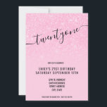 Elegant Glam Glitter Rosa 21:a födelsedagen Inbjudningar<br><div class="desc">Elegant Glam Glitter Rosa 21:a födelsedagsinbjudan. Mall för minimalistisk 21-årsinbjudan med kalligrafi av elegantens handskrivna skriptteckensnitt.</div>