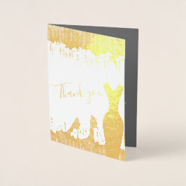 Elegant Glam Guld 50 Fab Birthday Photo Real Folierat Kort