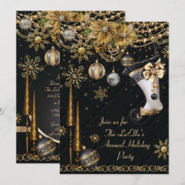 Elegant Glam Helgdag julfest Inbjudningar