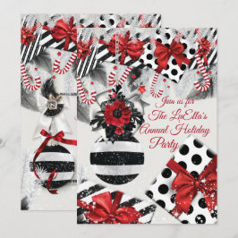 Elegant Glam Helgdag-julfestinbjudan Inbjudningar