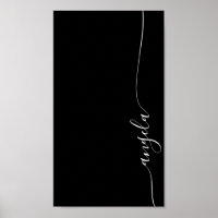 Elegant Glam Namnteckning Mobila Tapet