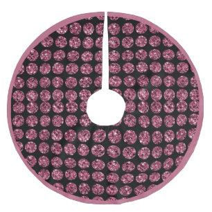 Elegant Glam Rosa Diamonds Gnistra Gems Julgransmatta Borstad Polyester