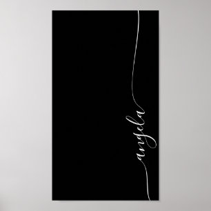 Elegant Glam Signatur Telefon Bakgrundsbild Poster