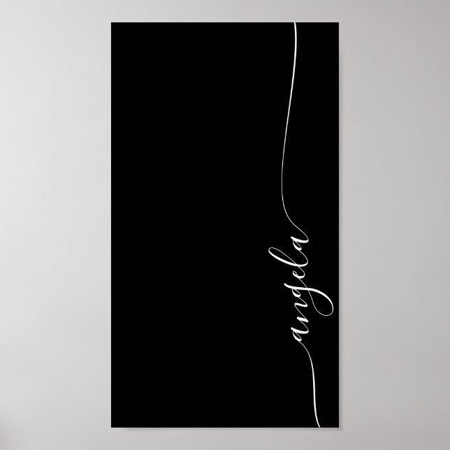 Elegant Glam Signatur Telefon Bakgrundsbild Poster (Framsidan)