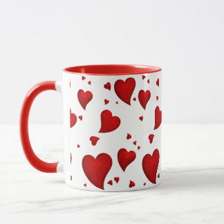 Elegant Glam Snyggt Trendig Red Heart valentine Mugg