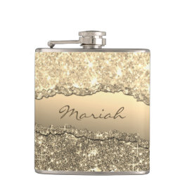 Elegant Glam Torn Glitter Pappra Namn Monogram Fickplunta