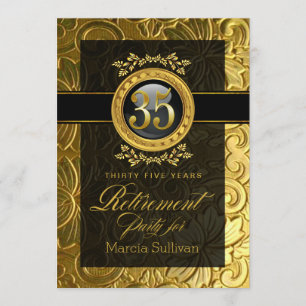 Elegant Glamor Embossed Pension Party Inbjudningar