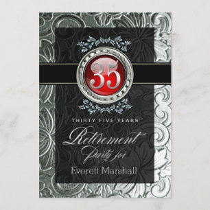 Elegant Glamor Embossed Pension Party Inbjudningar