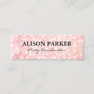 Elegant Glamor Glitter Mini Visitkort