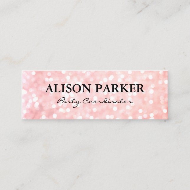Elegant Glamor Glitter Mini Visitkort (Framsida)