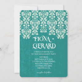 Elegant Glamor Lace Engagement Party Invitation Inbjudningar