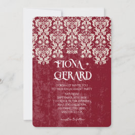 Elegant Glamor Lace Engagement Party Invitation Inbjudningar