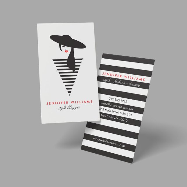 Elegant Glamor Mod Stylist, Boutique Visitkort (Skapare uppladdad)