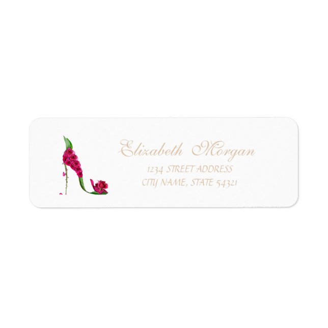 Elegant Glamora Address Label-Heel Returadress Etikett (Framsidan)