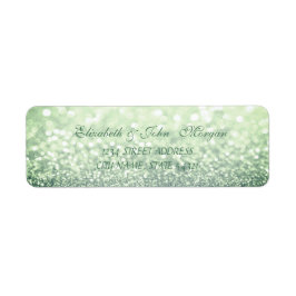 Elegant Glamoral Glittery Bokeh Address Label Returadress Etikett