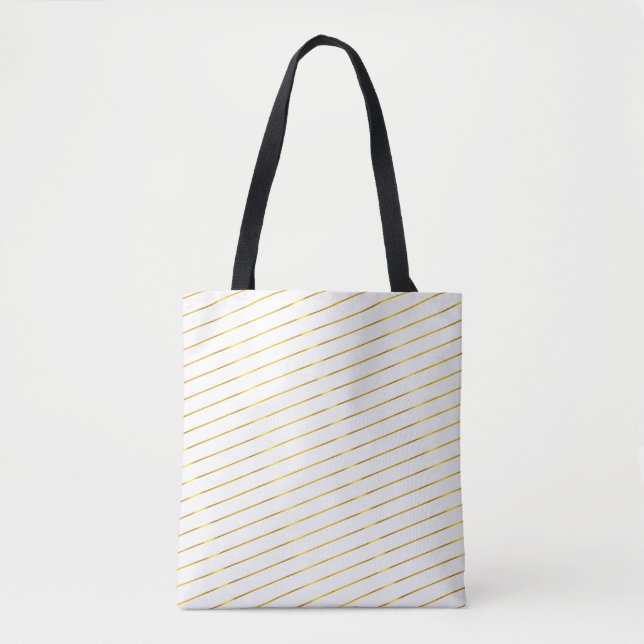 Elegant Glamoral Modern Faux Guld Rand Top Tygkasse (Framsida)