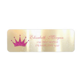 Elegant Glamorös , Glittrig Tiara, Adressetikett Returadress Etikett