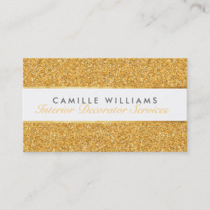 ELEGANT glamorös guld-folie glitter Visitkort