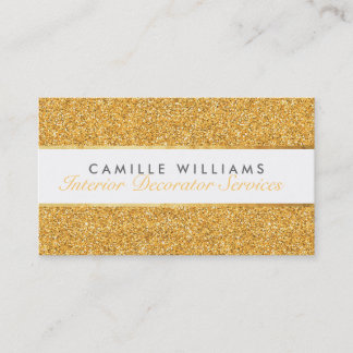 ELEGANT glamorös guld-folie glitter Visitkort