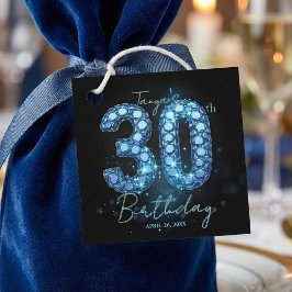 Elegant Glamorous Bling Jewel 30th Birthday Gåvor Etiketter