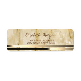 Elegant Glamous Marble, Rand Address Label Returadress Etikett