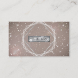 Elegant Glans Modern Geometrisk Glam Chic Visitkort