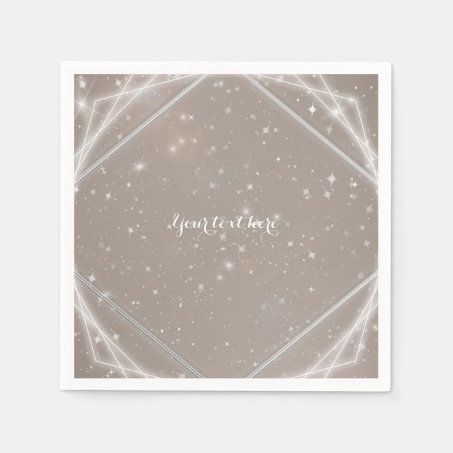 Elegant Glans Modern Geometrisk Glam Fest Pappersservett (Framsidan)