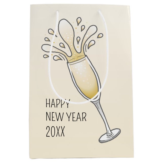 Elegant glänsande champagneglas (Framsidan)