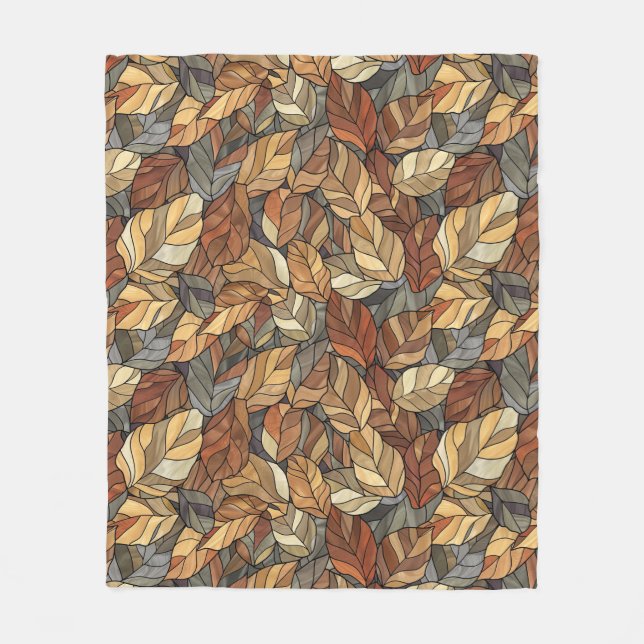 Elegant Glas Höst löv -  höst Fleecefilt (Framsidan)