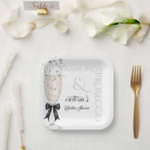 Elegant glasbåge bröllopsdusch