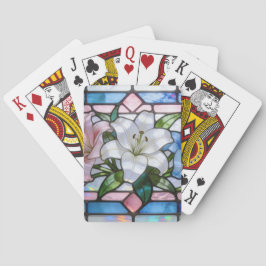 Elegant glaskonst med lilja i mjukt P Casinokort