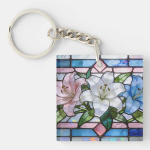 Elegant glasmålning Lila blomdesign i mjukt P