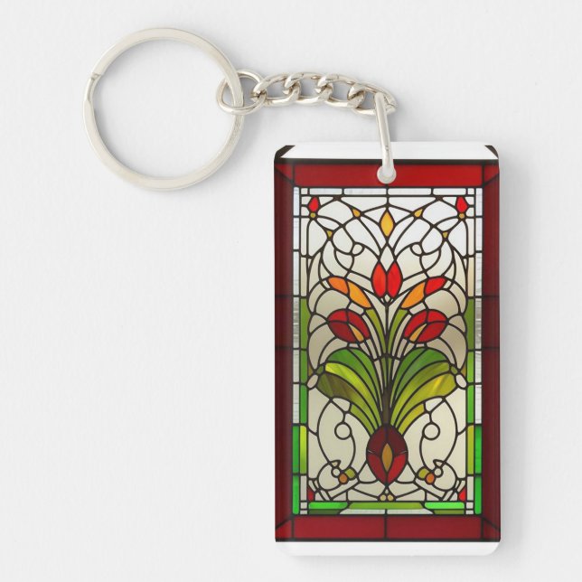 Elegant glaspanel med livfulla blommor (Framsidan)