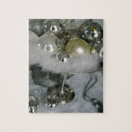 Elegant Glass Bollar på en Silver Pedestal Pussel