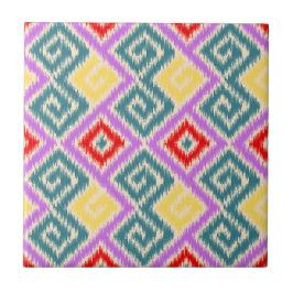 Elegant glatt mexikansk ikat mönster Kitchen Lila Kakelplatta