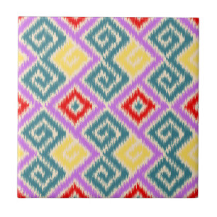 Elegant glatt mexikansk ikat mönster Kitchen Lila Kakelplatta
