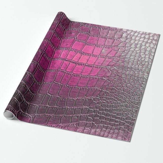 Elegant, glättat, präglat läder struktur i  presentpapper (Utrullad)