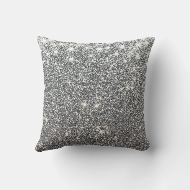Elegant Glitter Abstrakten Dekorativ kudde vid Sil (Baksida)