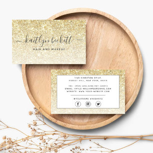 Elegant Glitter Affärskortet Guld Visitkort