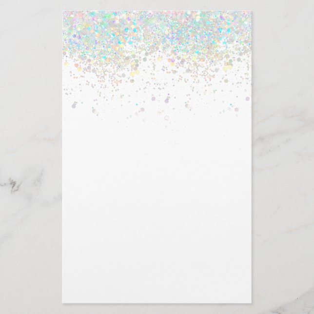 Elegant glitter-beklädnad, 5,5 x 8,5 tum brevpapper (Framsida)