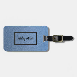 Elegant glitter blå himmel bagagebricka