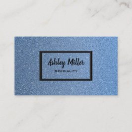 Elegant glitter blå himmel visitkort