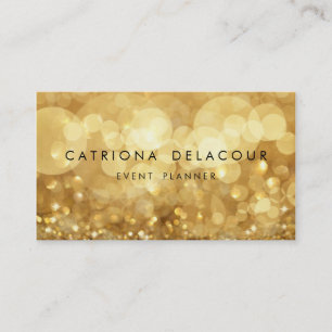 Elegant Glitter Bokeh-Affärskortet Guld Visitkort