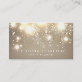 Elegant Glitter Bokeh Luxe Affärskortet Guld Visitkort