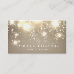 Elegant Glitter Bokeh Luxe Affärskortet Guld Visitkort
