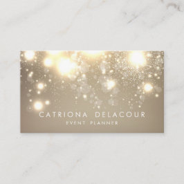 Elegant Glitter Bokeh Luxe Affärskortet Guld Visitkort