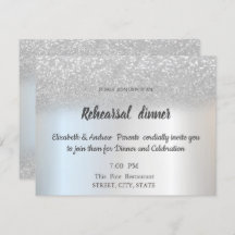 Elegant Glitter bokeh Rehearsal Dinner