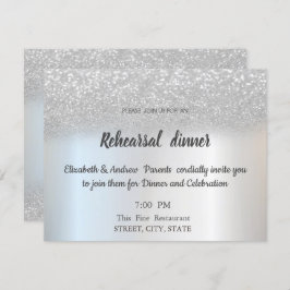 Elegant Glitter bokeh Rehearsal Dinner Inbjudningar